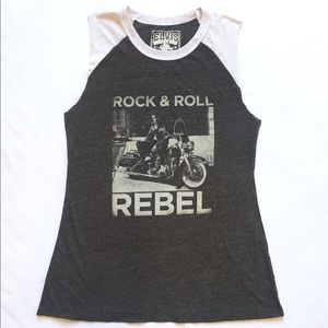 Elvis Presley Rock & Roll Rebel Muscle Tee Size S
